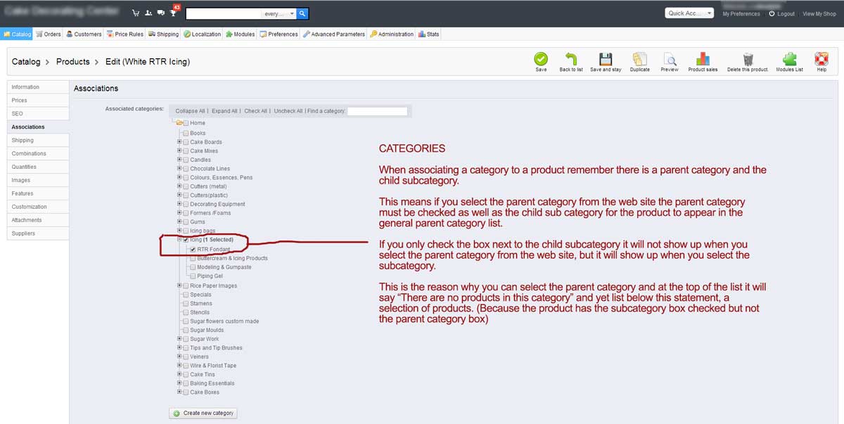 Prestashop Categories